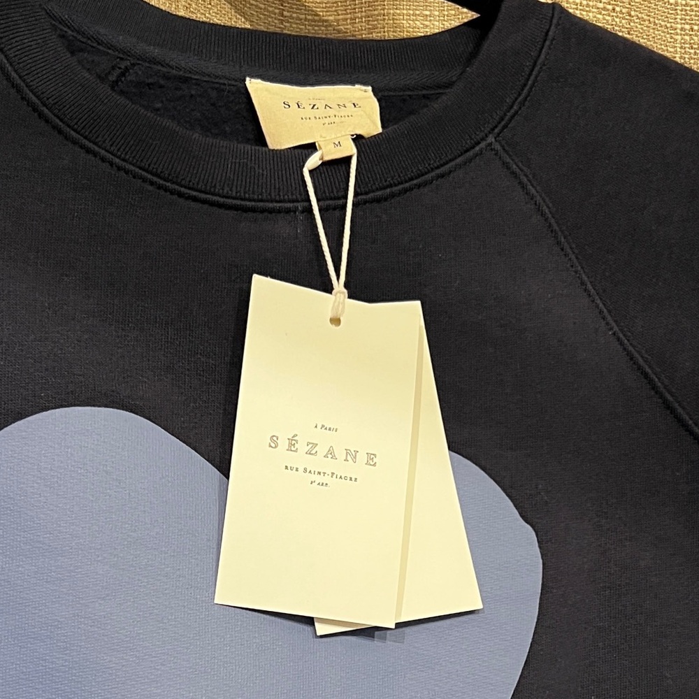 Sézane La Chamade Sweatshirt Navy - Picture 2 of 6